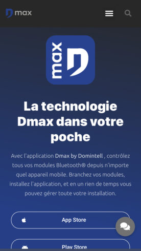 Version responsive site Dmax by Domintell