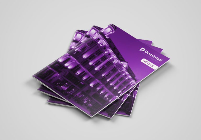 Brochure design pour les hôtels Domintell