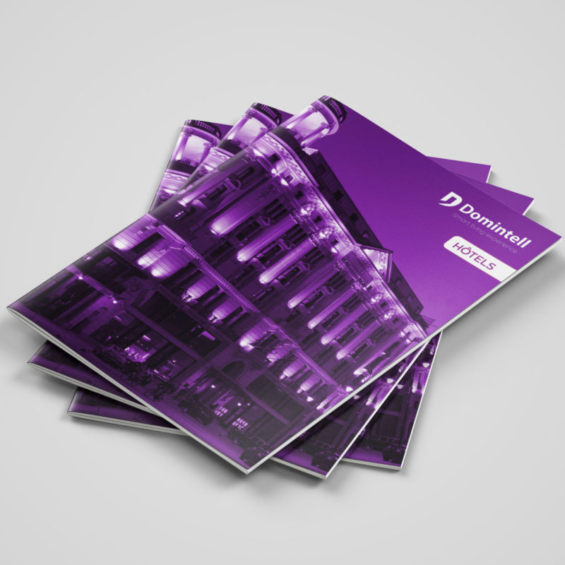 Brochure design pour les hôtels Domintell